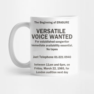 Beginning of Erasure Wanted Ad - Eye Voodoo Mug